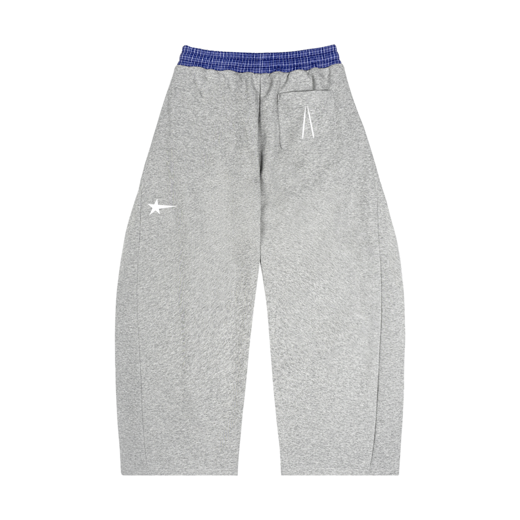 Plaid Waistband Barrel Sweatpants