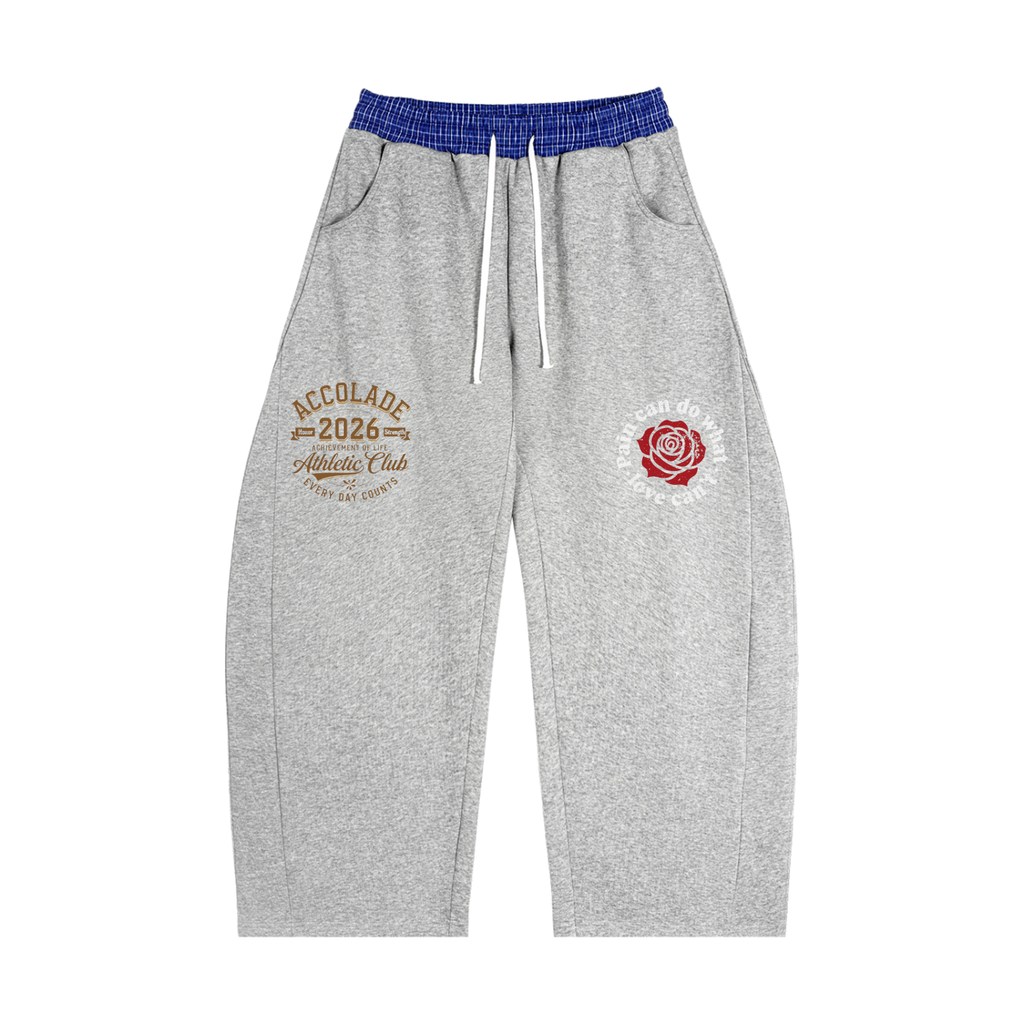 Plaid Waistband Barrel Sweatpants
