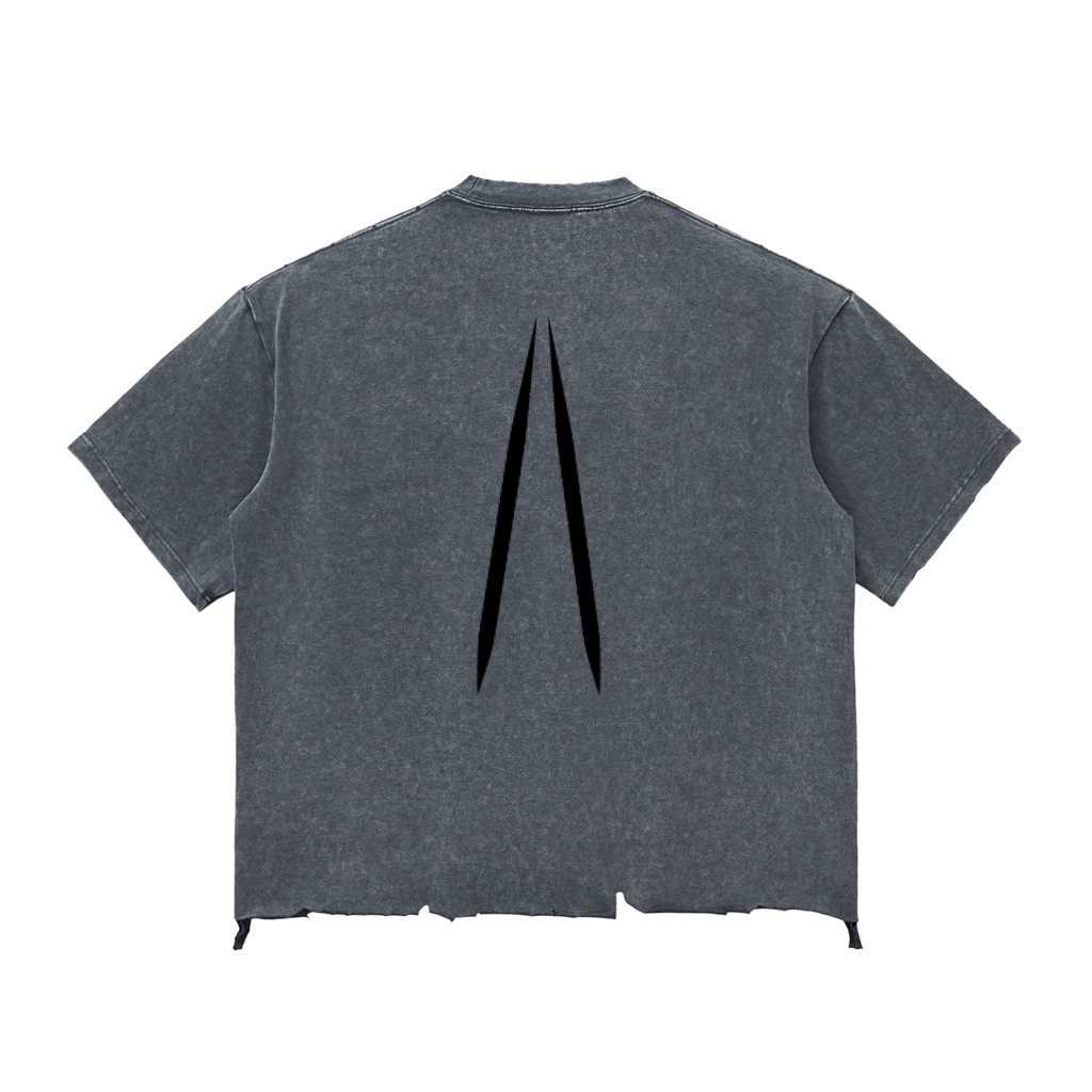 Snow Wash Raw-Hem Boxy T-shirt