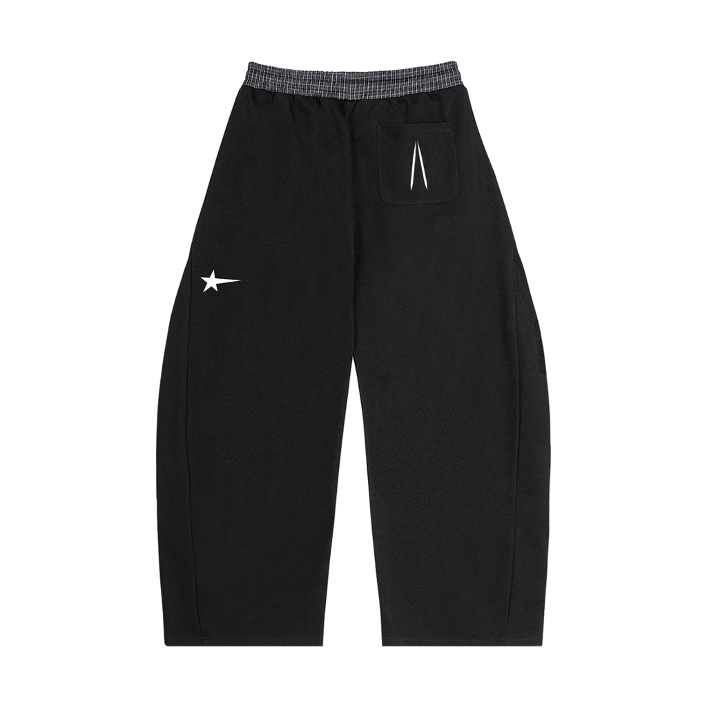 Plaid Waistband Barrel Sweatpants