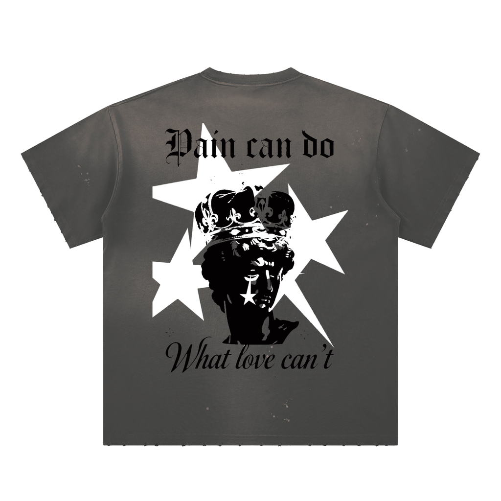 Hand-Frayed Sunfade Paint Splatter T-Shirt