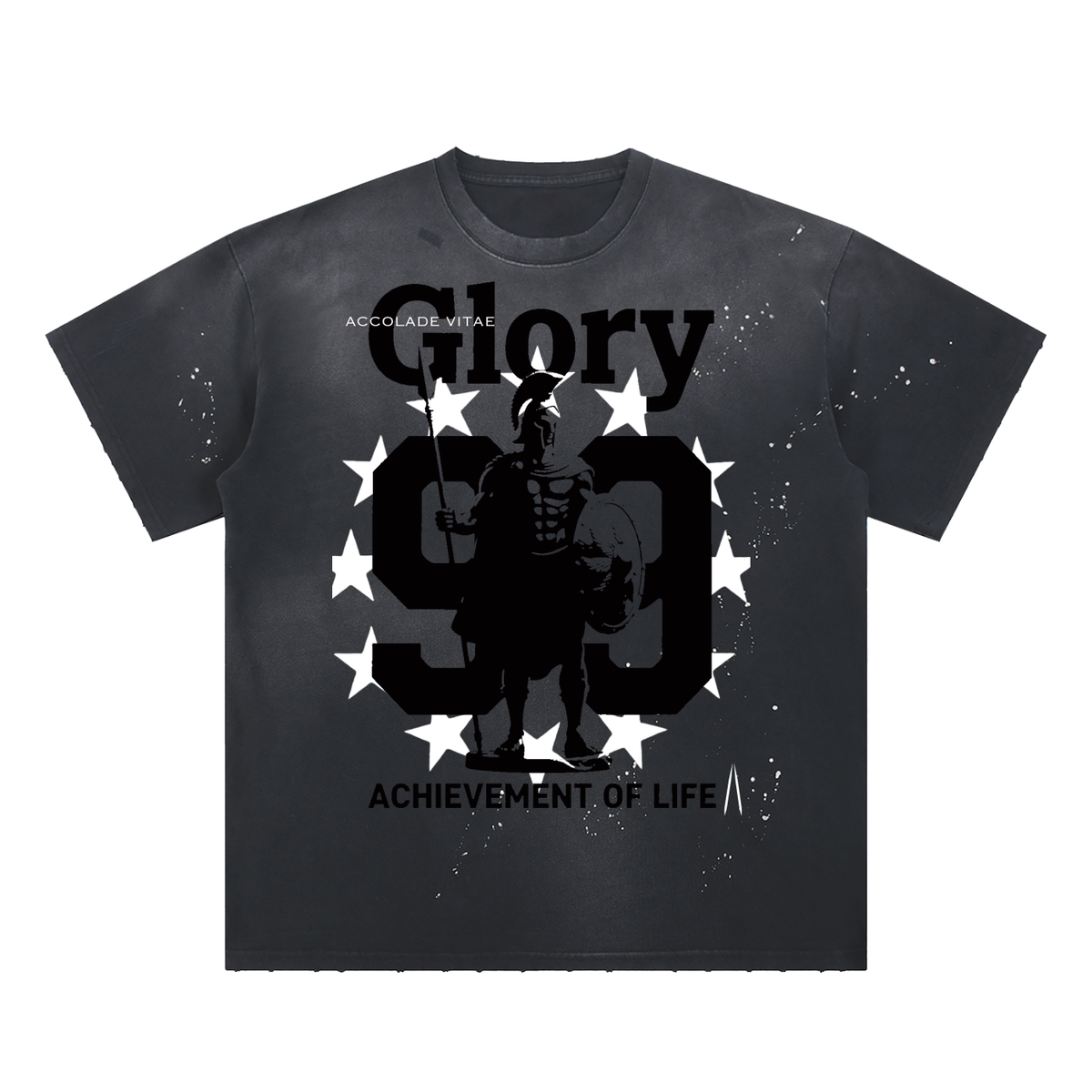 Hand-Frayed Sunfade Paint Splatter T-Shirt