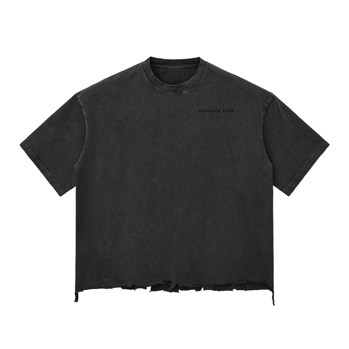 Snow Wash Raw-Hem Boxy T-shirt